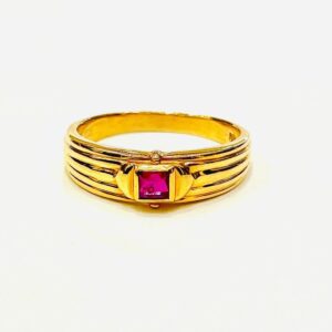 K18 ルビー0.21ct付リング